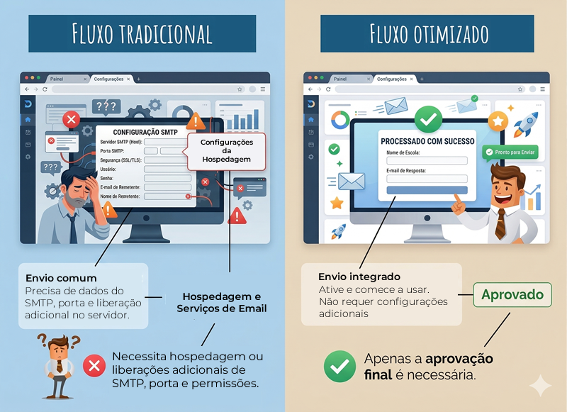 Tela de envio DKEmail